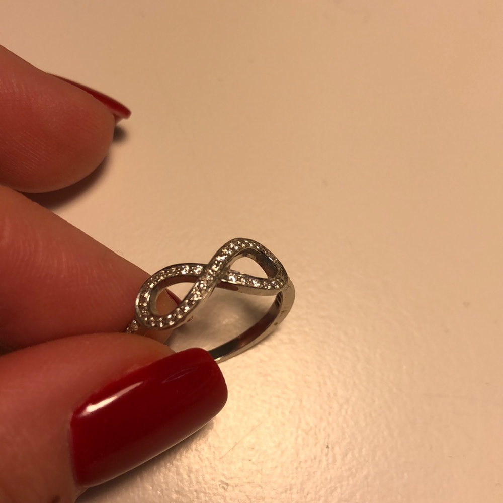 AUTHENTIC Tiffany&Co. Silver Diamond Infinity Ring